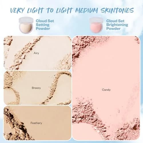 Kosas Cloud Set Baked Setting Powder Pillowy (Sheer Medium Tan) 0.3 oz (8.5 g) | Shine Control & Pore Blurring thumbnail 9