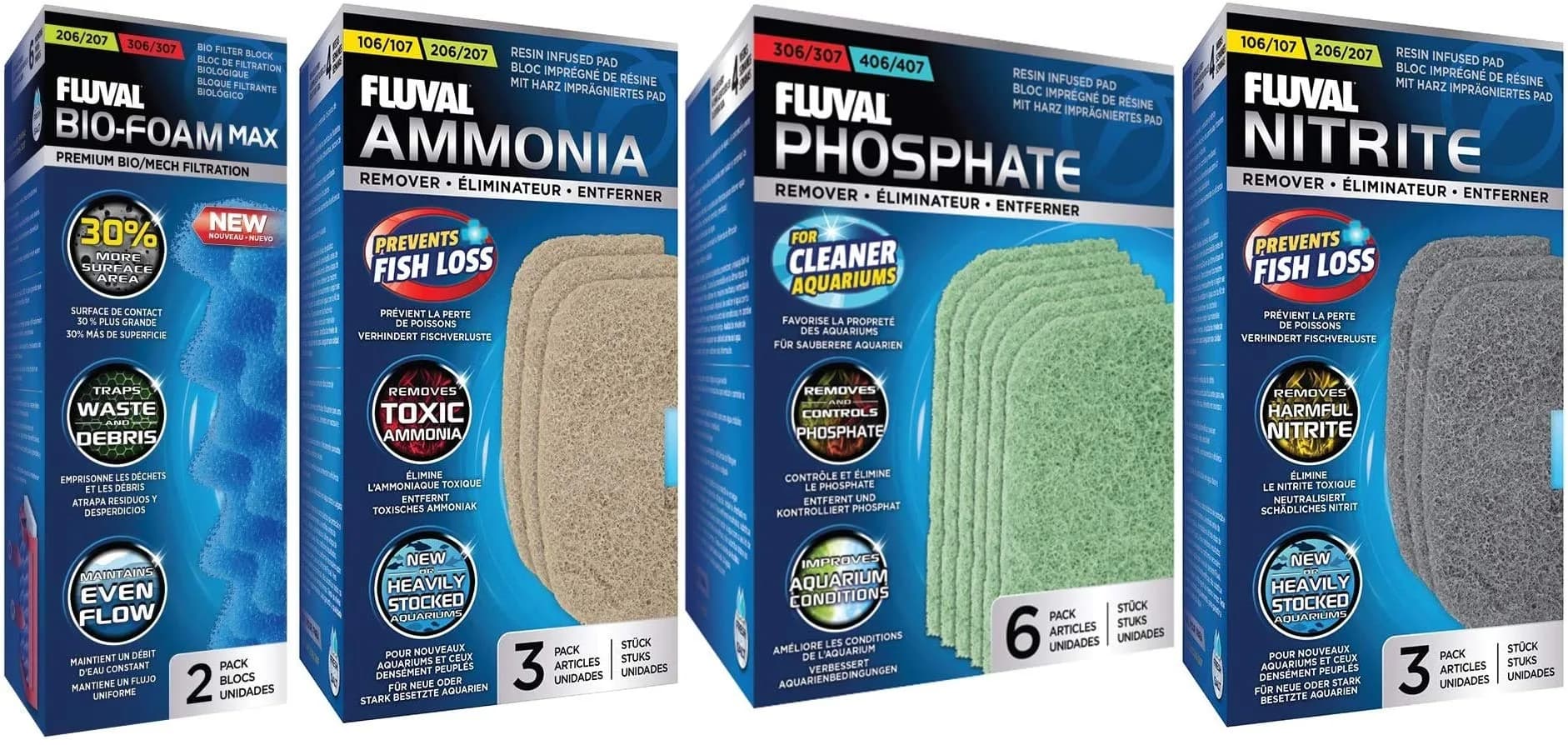 Fluval Aquarium Filter Media Bundle for 207 | Up to 25% Quieter, Energy-Efficient (80-120c) - main product image