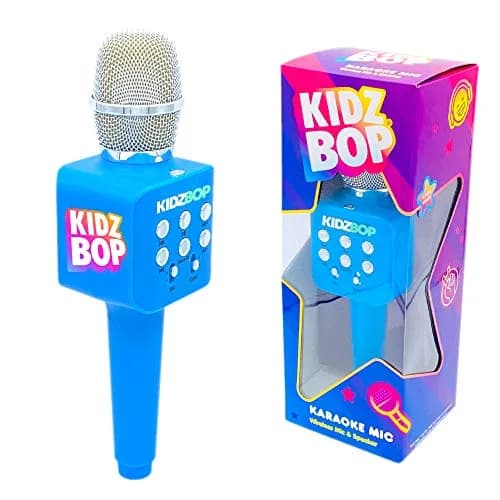 Move2Play Kidz Bop Bluetooth Karaoke Microphone | Musical Instrument Toy for Kids Ages 3-8+ Years Old | Blue thumbnail 1
