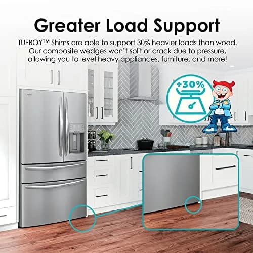 TuffBoy Composite Plastic Shims for Leveling 36-Pack | Durable, Made in USA thumbnail 5