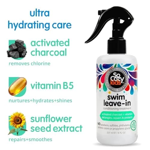 SoCozy Swim 2-in-1 Leave-In Conditioner Spray for Kids Hair | 250ml (8 Fl Oz) Pack of 2 | Repairs Pool, Sun & Salt Damaged Hair thumbnail 4