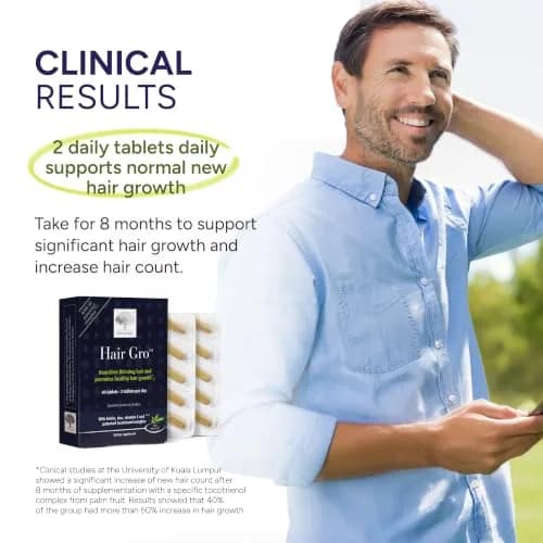 NEW NORDIC Hair GRO Tablets Biotin & Tocotrienol Complex 180 Count | Vegan, Gluten-Free, Scandinavian Quality thumbnail 5