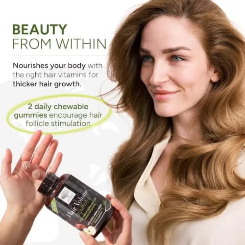 NEW NORDIC Hair Volume Daily Biotin Support Gummies 60 Count (Pack of 3) · Delicious vegan biotin gummies for hair growth thumbnail 5