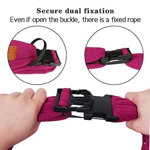 FDJASGY Small Dog Sling Carrier Fuchsia | Hands-Free Adjustable Pet Travel Bag for Small Dogs & Puppies (12 lbs Max) thumbnail 6
