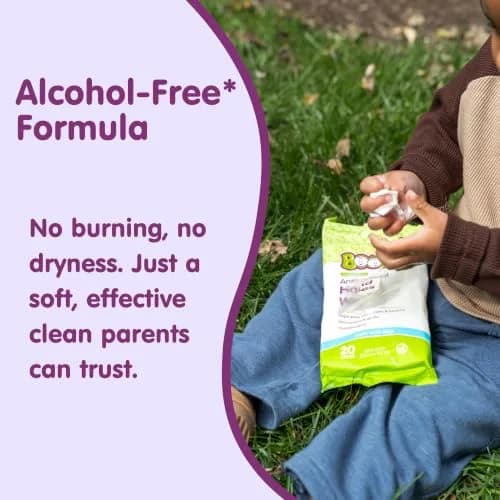Boogie Antibacterial Hand Wipes - 20 Count | Alcohol-Free, Hypoallergenic, Moisturizing thumbnail 4