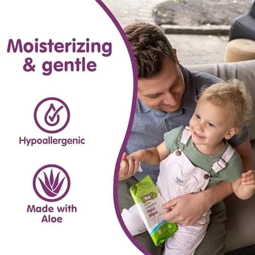 Boogie Antibacterial Hand Wipes - 20 Count | Alcohol-Free, Hypoallergenic, Moisturizing thumbnail 5
