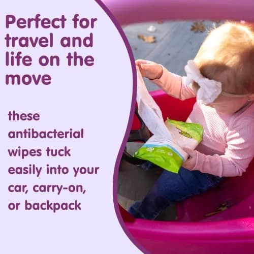 Boogie Antibacterial Hand Wipes - 20 Count | Alcohol-Free, Hypoallergenic, Moisturizing thumbnail 6