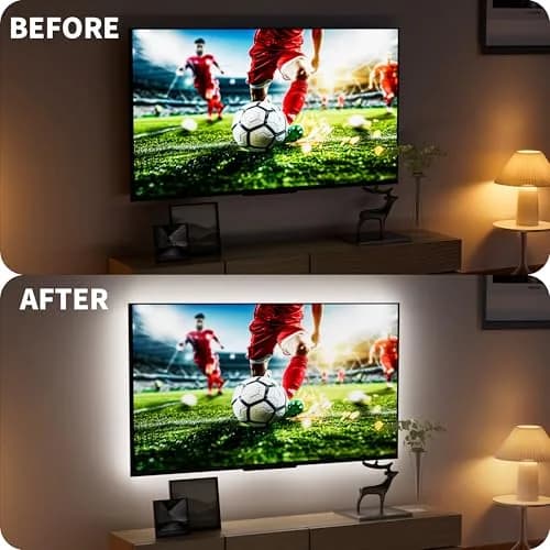 PAUTIX 5V USB LED Strip Light 2m (6.56ft) with Dimmer | 640 LEDs, 6000K Daylight White, CRI 90+ thumbnail 2
