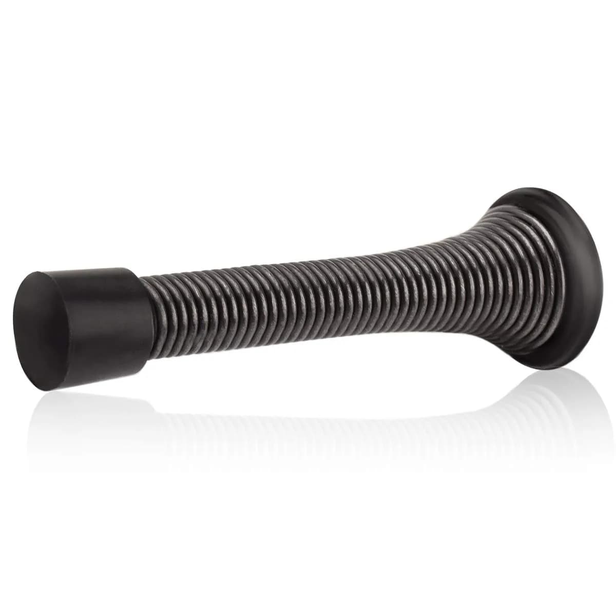 HOMOTEK Heavy Duty Spring Door Stops, 12 Pack Black | Value Pack Doorstop for Wall Protection — Oil Rubbed Bronze