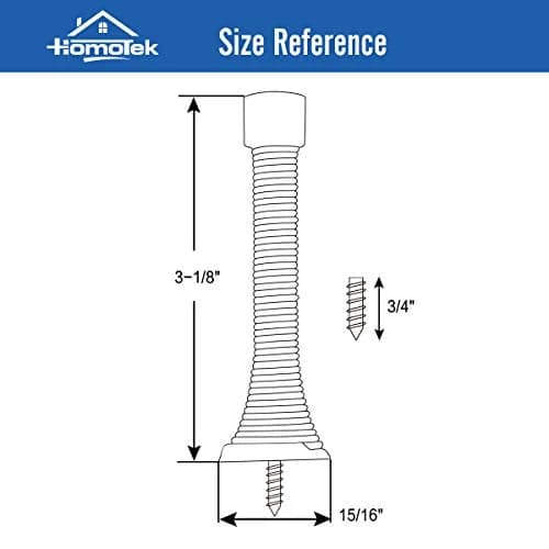 HOMOTEK 30 Pack Oil Rubbed Bronze Spring Door Stops, 3-1/8” Heavy Duty Door Stop | Protects Walls and Doors thumbnail 5