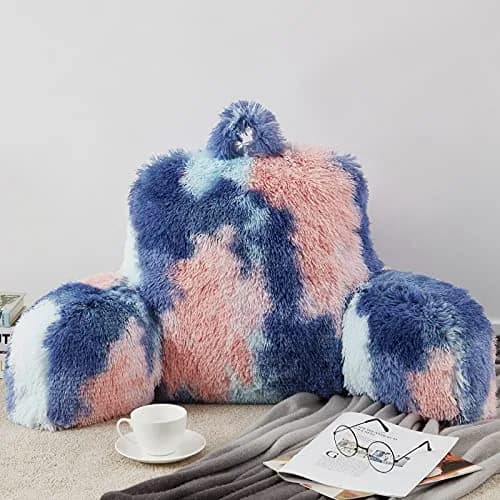 Ｂａｒｏｂｋｅ Bed Fluffy Fur Reading Pillow for Adults & Kids | Unisize, Support & Comfort in Bed or Chair thumbnail 8