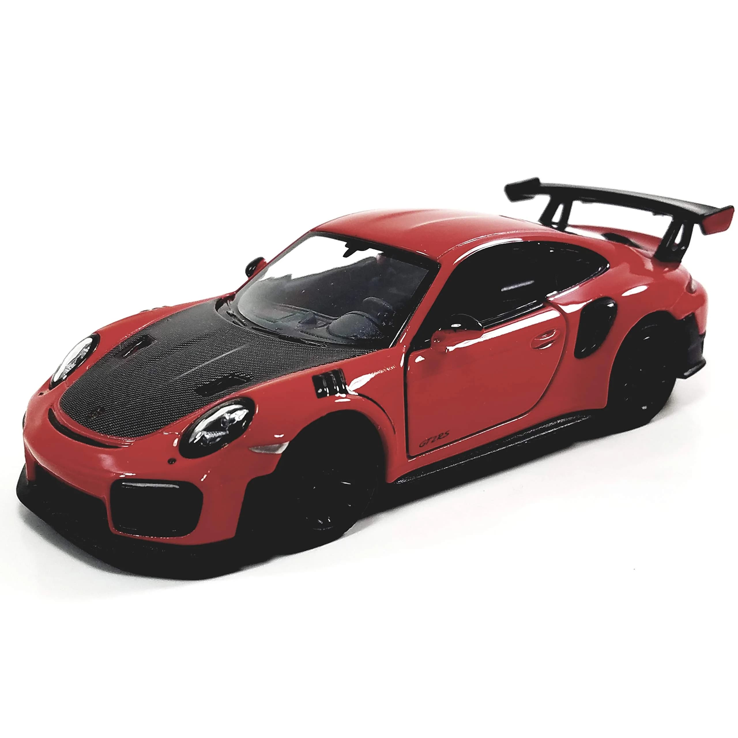 KiNSMART 2010 Porsche 911 GT2 RS 1:36 Scale 5 inch Die Cast Metal Model Toy Car (Red) | Functional Opening Doors & Pull-Back Motor Action - main product image