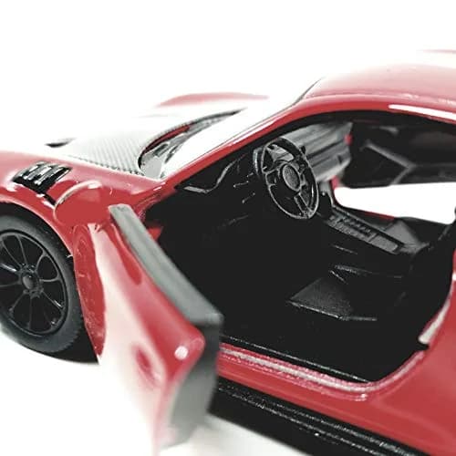 KiNSMART 2010 Porsche 911 GT2 RS 1:36 Scale 5 inch Die Cast Metal Model Toy Car (Red) | Functional Opening Doors & Pull-Back Motor Action thumbnail 4