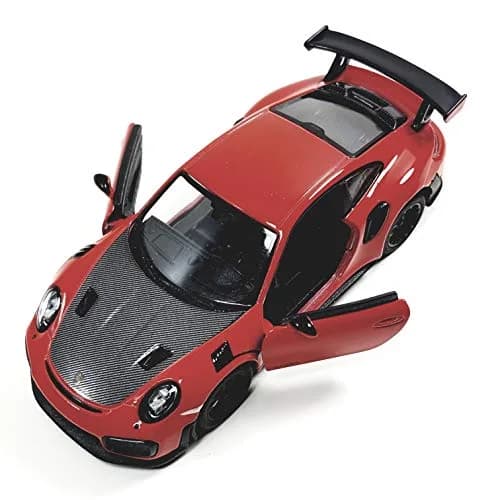 KiNSMART 2010 Porsche 911 GT2 RS 1:36 Scale 5 inch Die Cast Metal Model Toy Car (Red) | Functional Opening Doors & Pull-Back Motor Action thumbnail 3