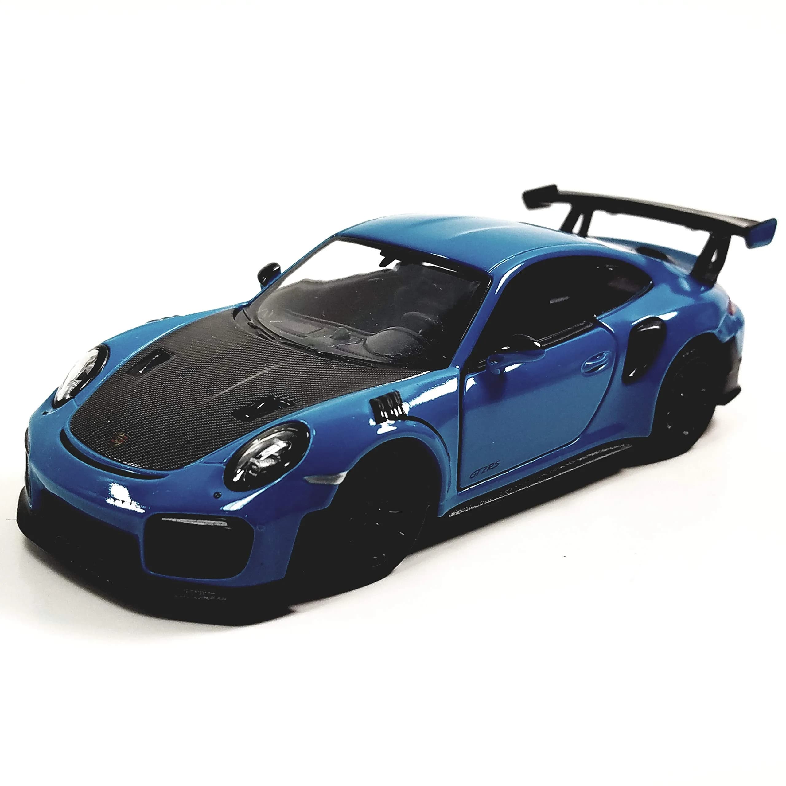 KiNSMART 2010 Porsche 911 GT2 RS 1:36 Scale 5 inch Die Cast Metal Model Toy Car (Red) | Functional Opening Doors & Pull-Back Motor Action — Blue
