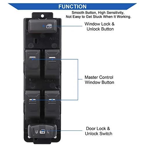 Obaee Driver Master Power Window Switch for Chevy Colorado GMC Canyon Hummer H3 H3T (Front Left Driver Side) thumbnail 3
