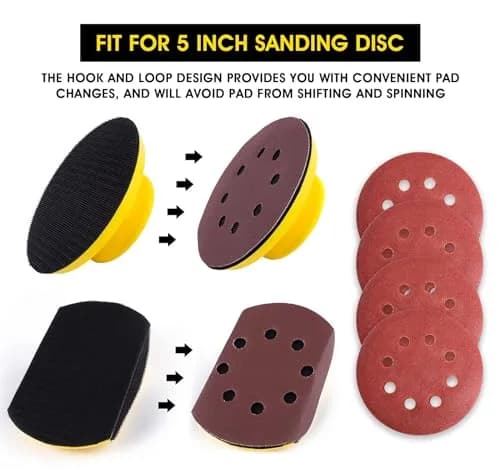 S SATC 5 Inch Sanding Blocks (2-Pack) | Hook and Loop Hand Sanding for Woodworking & Crafts thumbnail 4
