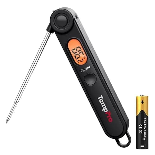 TempPro Instant Read Digital Meat Thermometer with Backlight & Foldable Probe | 300°C (572°F) thumbnail 1