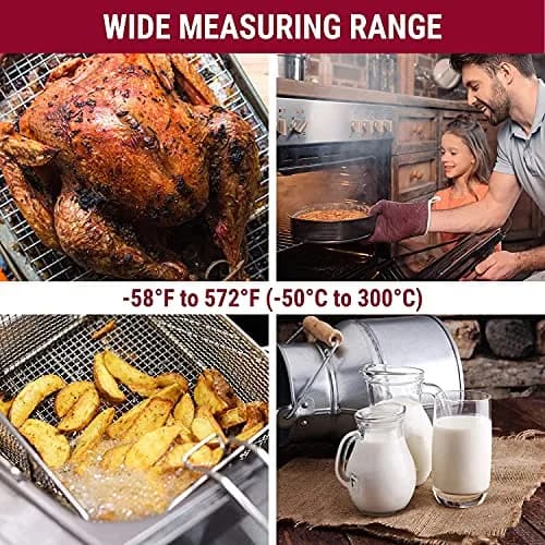 TempPro Instant Read Digital Meat Thermometer with Backlight & Foldable Probe | 300°C (572°F) thumbnail 5