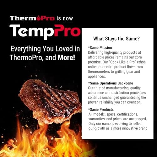 TempPro Instant Read Digital Meat Thermometer with Backlight & Foldable Probe | 300°C (572°F) thumbnail 7