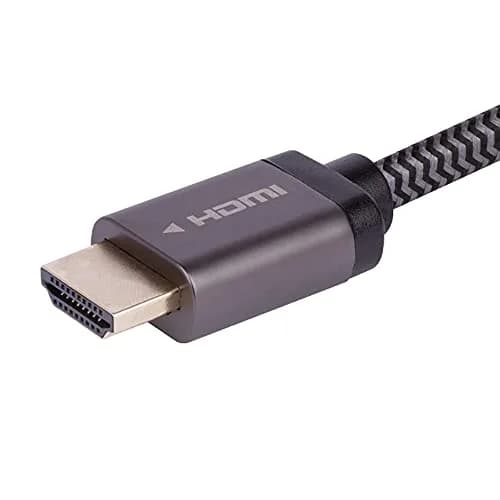Monoprice 8K Certified Ultra High Speed HDMI Cable - Braided - 1.83m (6ft) Black | Supports 8K@60Hz, 4K@120Hz, 48Gbps thumbnail 3