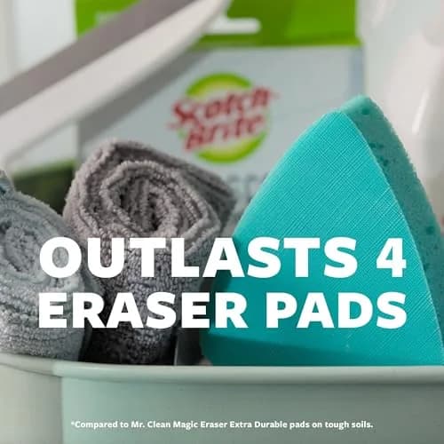 Scotch-Brite Swift Scrub Bath Cleaner Scrubbers 2 Pack | 3X Faster Soap Scum & Limescale Removal thumbnail 3