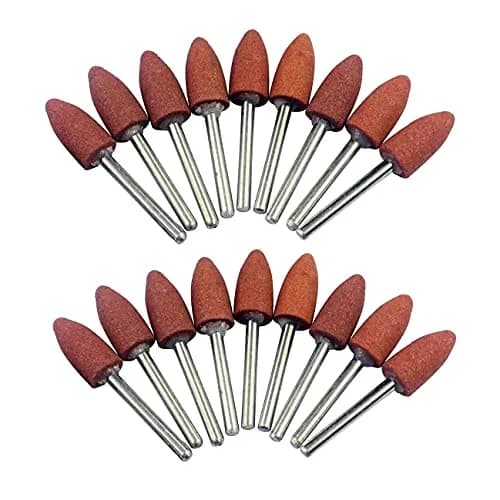 Luo ke 18 Pcs 1/8" Shank Bullet Shape Rotary Grinding Stone Sets | Durable Corundum Tips for Metal & Stone thumbnail 1