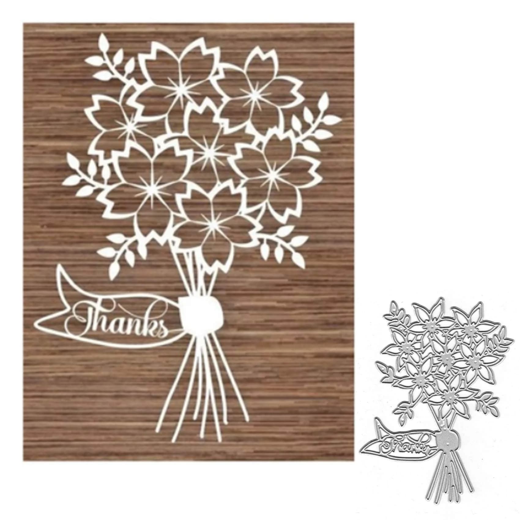 SunnyKids Flower Decoration Metal Cutting Die Cuts | DIY Craft Embossing Card Making (11.5 x 9cm) - main product image