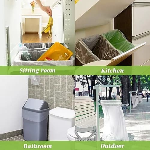 Teivio Medium Clear Trash Bags 8 Gallon 70 Count | Fit 7-10 Gal Waste Bins, Leak-Resistant, Versatile thumbnail 5