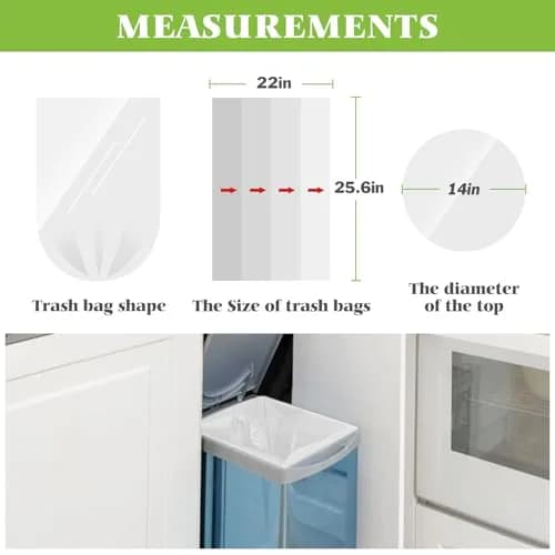 Teivio Medium Clear Trash Bags 8 Gallon 70 Count | Fit 7-10 Gal Waste Bins, Leak-Resistant, Versatile thumbnail 2