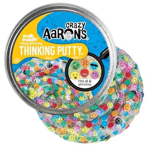 Crazy Aaron's Thinking Putty - Mixed Emotions - Multi-Color Sensory Putty for Kids & Adults in a 4" Tin | Stress Relief & Creative Fun thumbnail 1