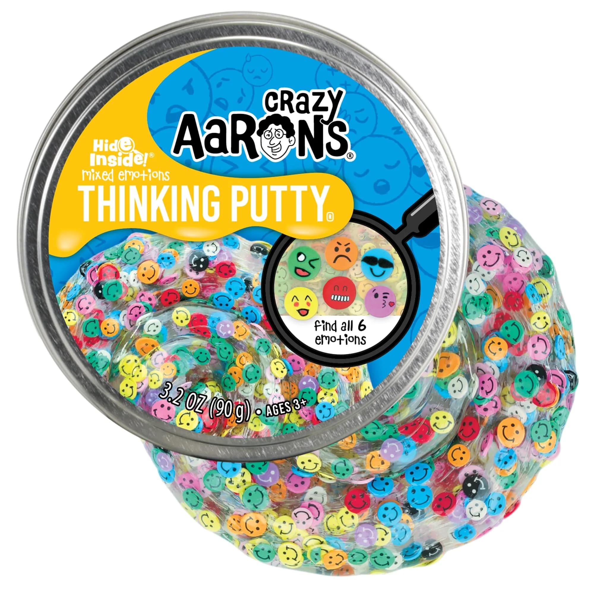 Crazy Aaron's Thinking Putty - Mixed Emotions - Multi-Color Sensory Putty for Kids & Adults in a 4" Tin | Stress Relief & Creative Fun - main product image
