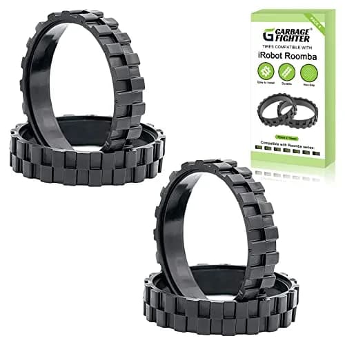 Garbage fighter Black 4 Pack Vacuum Wheels | Compatible with iRobot Roomba 500-900 Series thumbnail 1