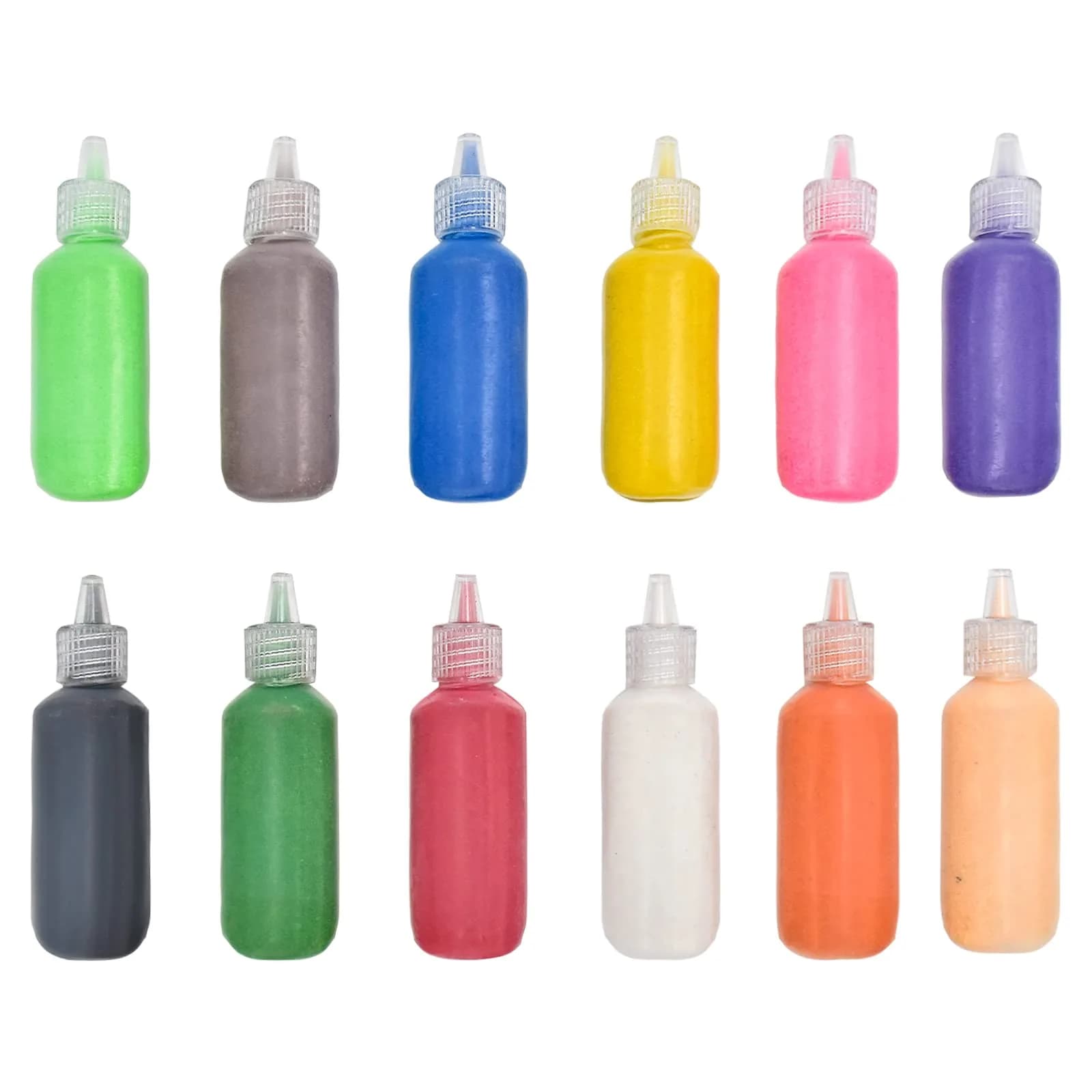 MEIEST Craft/Terrarium Sand 12pcs Assorted Colors Pack 1.25oz Bottles | Colorful DIY Sand Art Kit for Kids & Adults