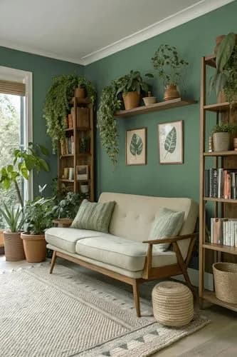 Dimoon Green Peel and Stick Wallpaper 17.7"x78.7" | Modern Self Adhesive Wall Covering thumbnail 8