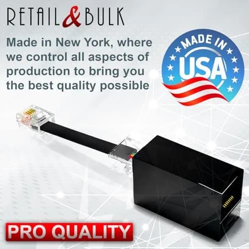 RetailAndBulk RJ11 to RJ45 Adapter for Landline & Fax | High-Performance Copper, Gold Contacts thumbnail 6