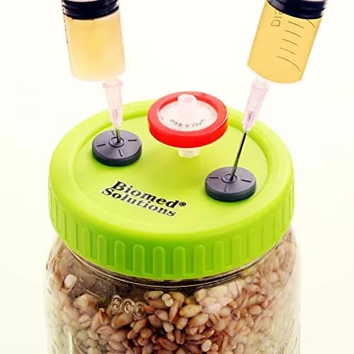 Biomed Solutions 86mm Wide Mouth Mushroom Lid | Food Grade PP, Green, 6 pcs thumbnail 3
