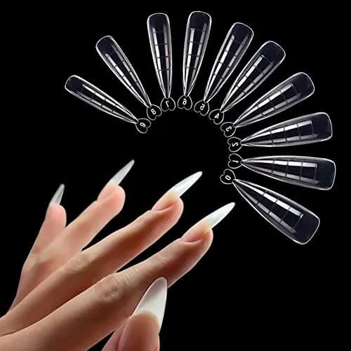 desdemona Poly Extension Gel Dual Nail Forms Stiletto Set 100 Count (Pack of 1) | Reusable Nail Molds for Salon & DIY thumbnail 1
