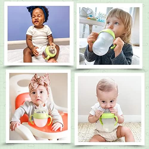 ANPEI Step 1 Transitional Weighted Straw and Handles Self-Feeding Kit Compatible with Comotomo Nipples | 6 Piece Set thumbnail 9