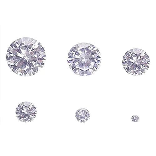 Jaydis Clear Cubic Zirconia Stones 60pcs (1-6mm) | Faceted Rhinestones for Jewelry Making thumbnail 1