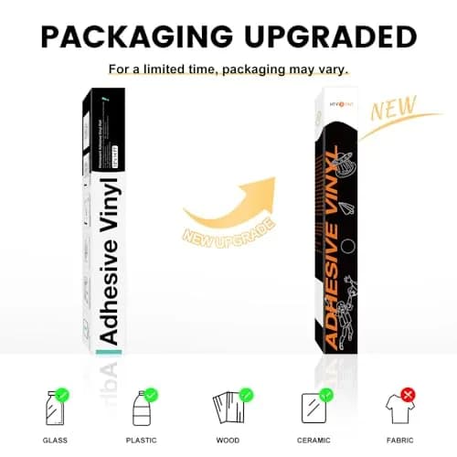 HTVRONT Matte Black Permanent Vinyl Roll 12in x 14ft (30.48cm x 4.27m) | Waterproof & Easy Cut for Crafts thumbnail 4
