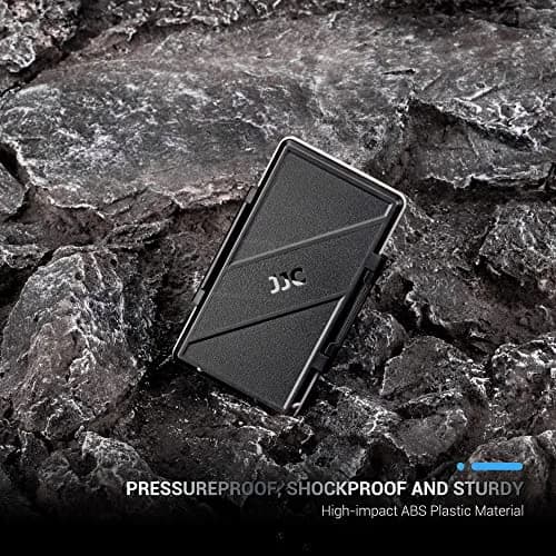 JJC 24-Slot Memory Card Case Holder with USB 3.0 Card Reader | Stores 16 Micro SD & 8 SD Cards thumbnail 6