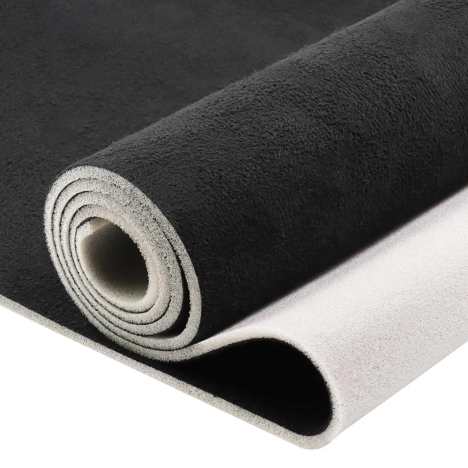SBWLKJ Black Suede Headliner Fabric 60" Wide by 144" with Foam Backing | Automotive Interior Replacement - main product image