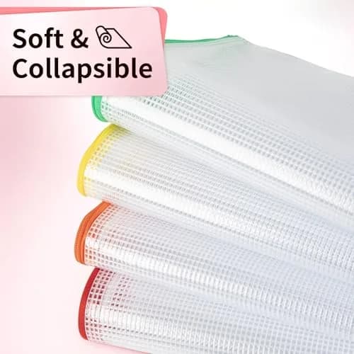 Umriox 12 Pack A6 Mesh Zipper Pouch Bags | Color Coded Small Organizer for Office & School thumbnail 4