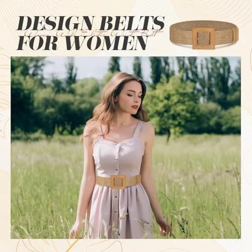 Syhood Woven Belt Dress, Fit Waist Size Below 31'' | Bohemian Style Adjustable Waist Belt thumbnail 7