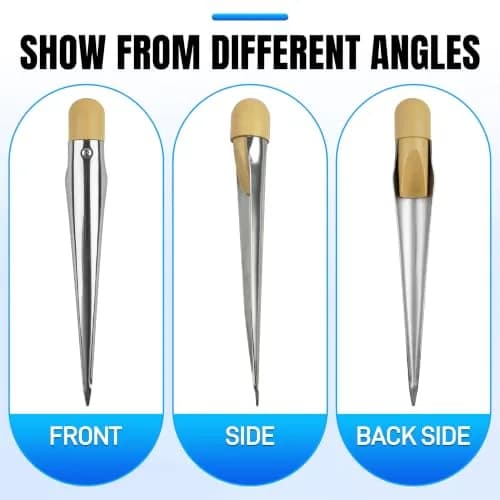 AGOOL Rope Splicing FID Stainless Steel Spike with Wooden Handle for Wire 1/8" 1/2" 1" | Durable Marine Hardware thumbnail 6