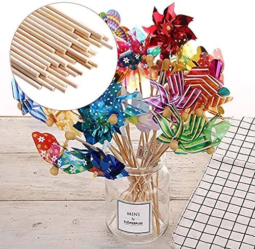 HOPELF Bamboo Dowel Rods 6mm (1/4") x 30cm (12") - 50 Pack | Unfinished Wood for Crafts & DIY Projects thumbnail 5