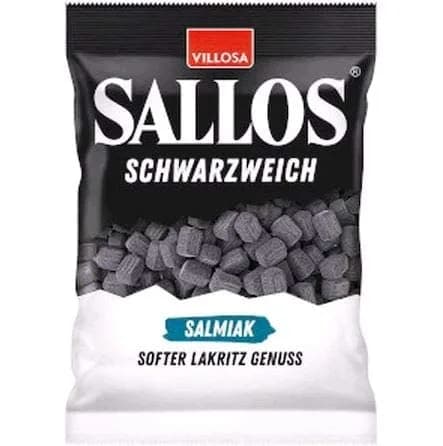 Villosa Sallos Schwarzweich Soft Vegan Salmiak Licorice Candy 2 Pack (400g) | Germany's Best Selling Licorice - main product image