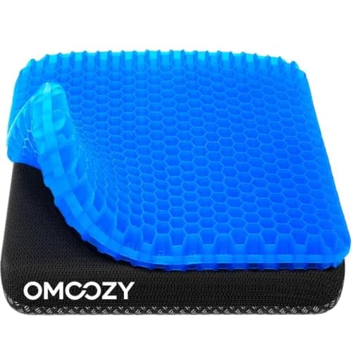 OMCOZY Gel Seat Cushion 47.02 cm x 43.97 cm x 3.84 cm (18.51 x 17.33 x 1.51 inches) | Pain Relief & Breathable for Office Chairs thumbnail 1