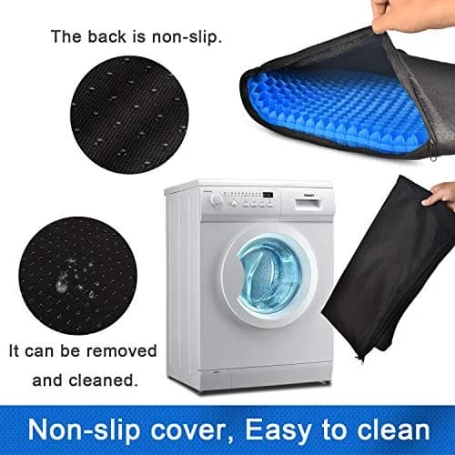 OMCOZY Gel Seat Cushion 47.02 cm x 43.97 cm x 3.84 cm (18.51 x 17.33 x 1.51 inches) | Pain Relief & Breathable for Office Chairs thumbnail 4